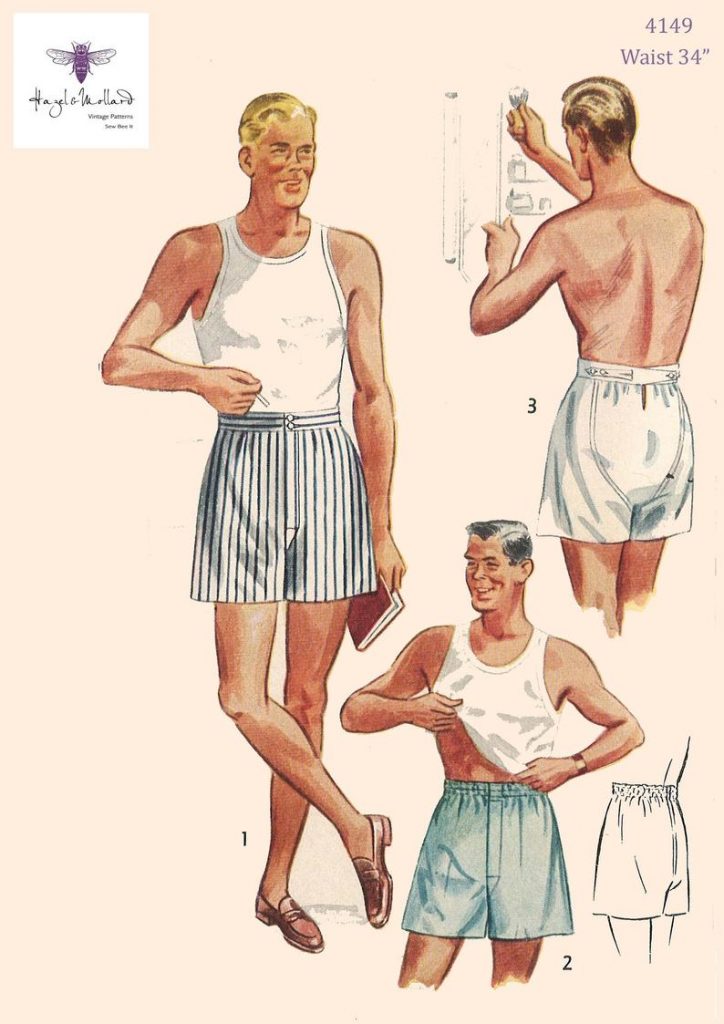 Vintage 1950's Sewing Pattern: Men's Underwear Size image 0
