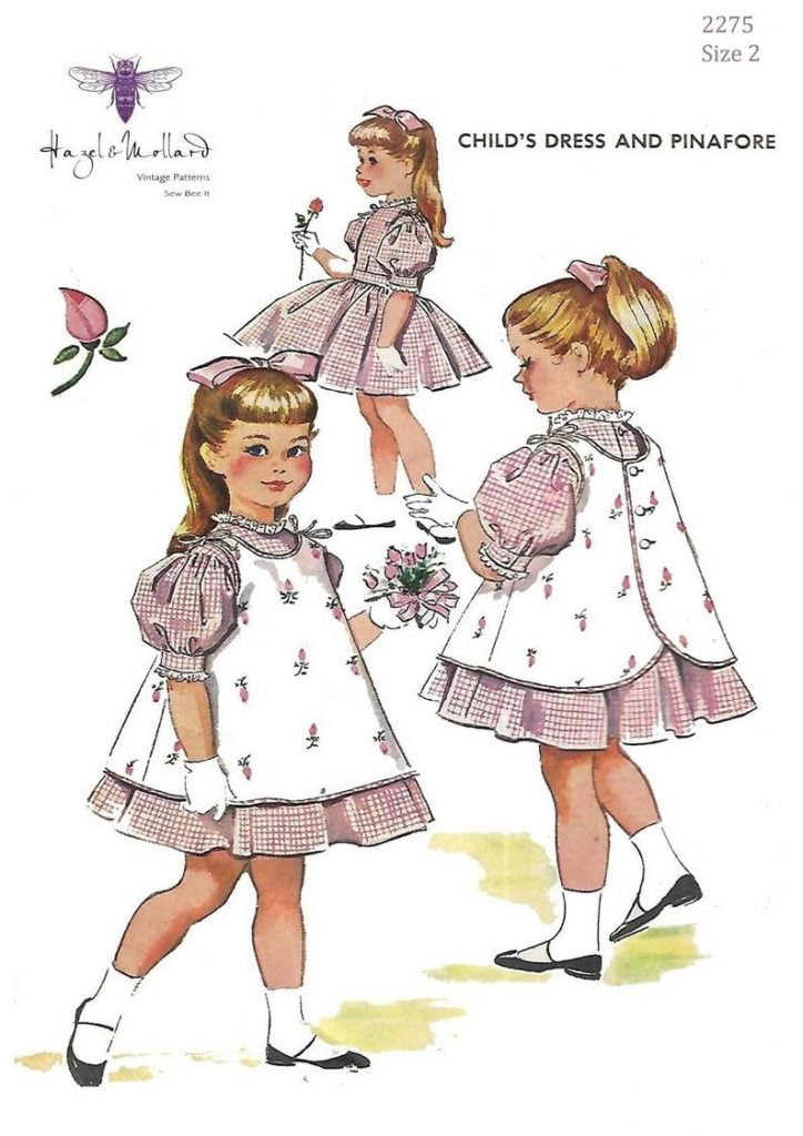 Vintage 1950's Sewing Pattern Girl's Pretty Dress & image 0