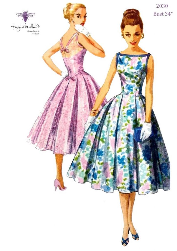 Vintage 1950s Sewing Pattern Low 'V' Back Prom image 0