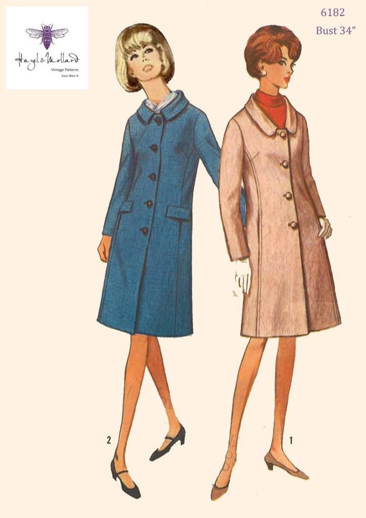 Vintage 1960's Sewing Pattern: Women's Fitted Coat. image 0