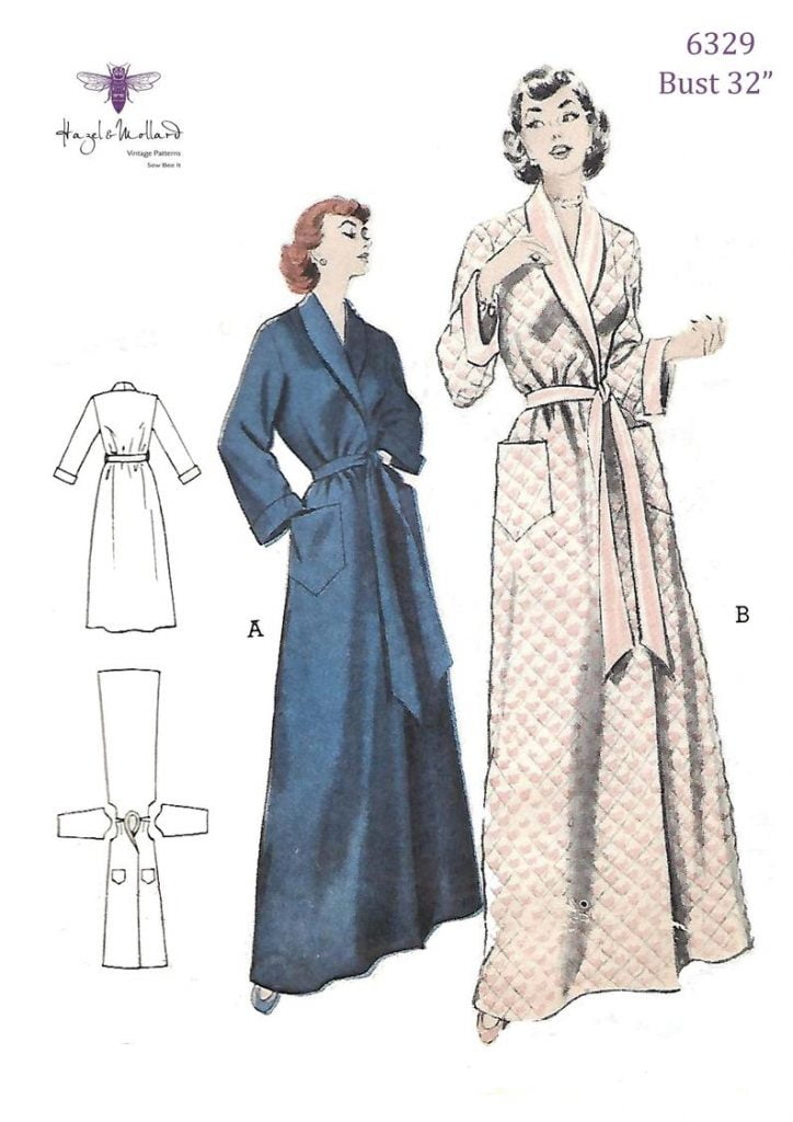 Reproduction 1950's Sewing Pattern Wraparound Robe Shawl image 0
