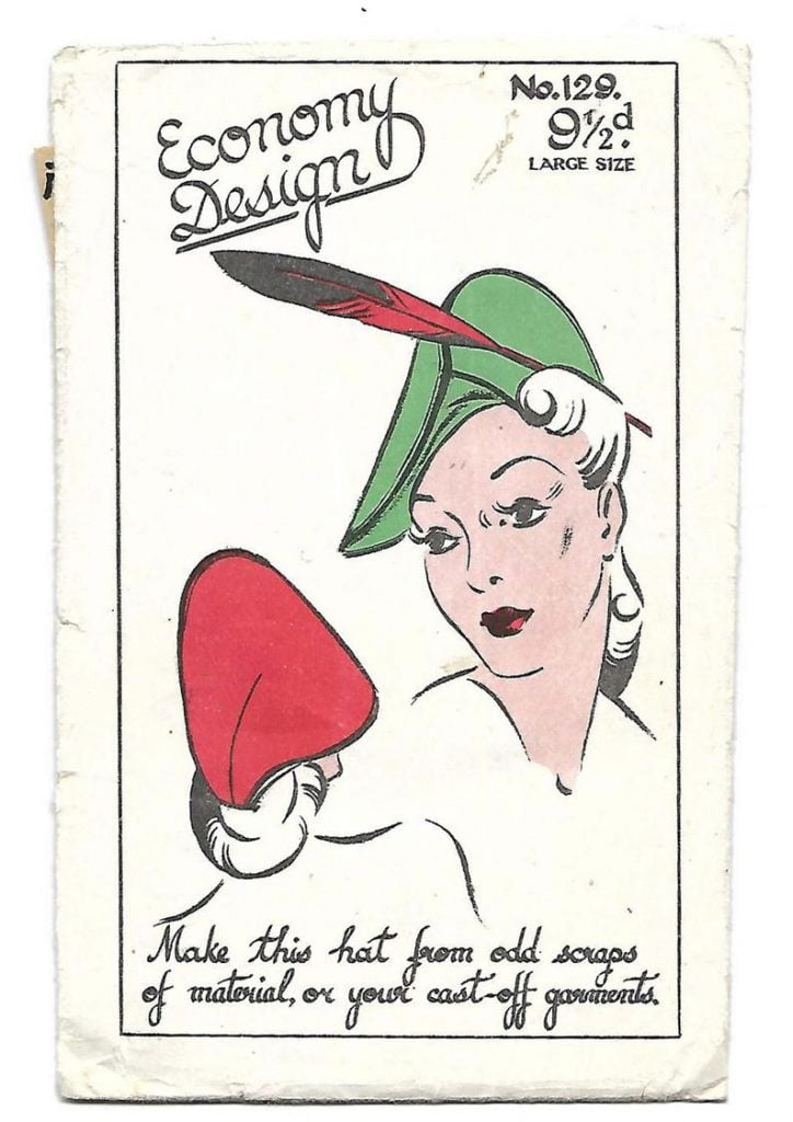 Vintage 1940's Sewing Pattern Elegant Hat Made from image 0