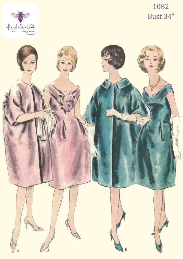 Vintage 1960's Sewing Pattern: Evening Dress & Coat Bust image 0