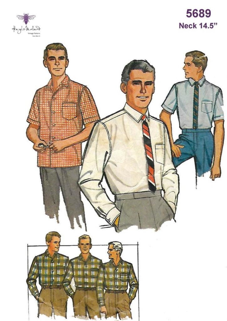 Vintage 1960's Sewing Pattern Men's  Shirt  Neck Size image 0