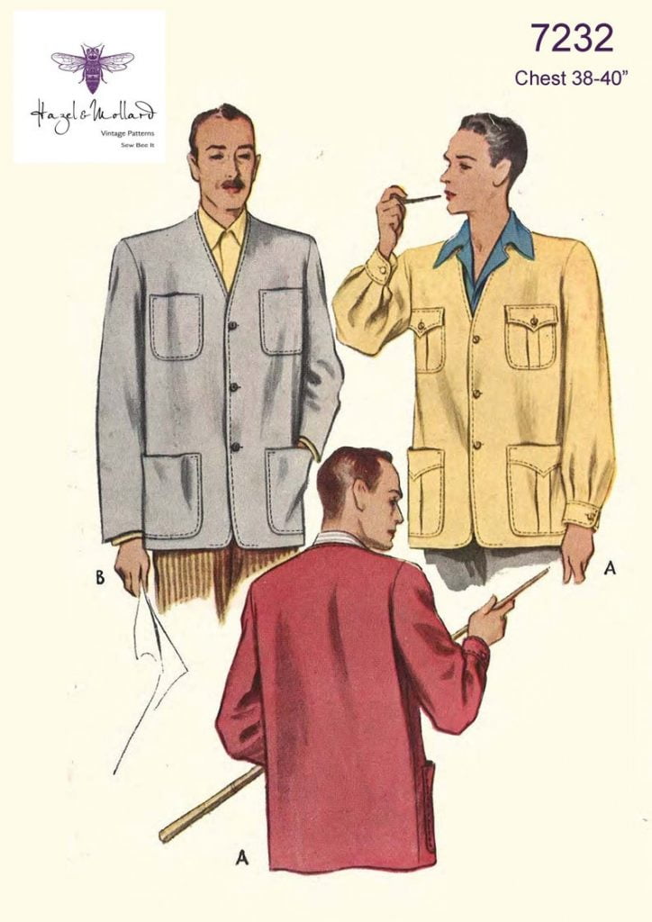 Vintage 1940's Sewing Pattern: Men's Sports Jacket image 0