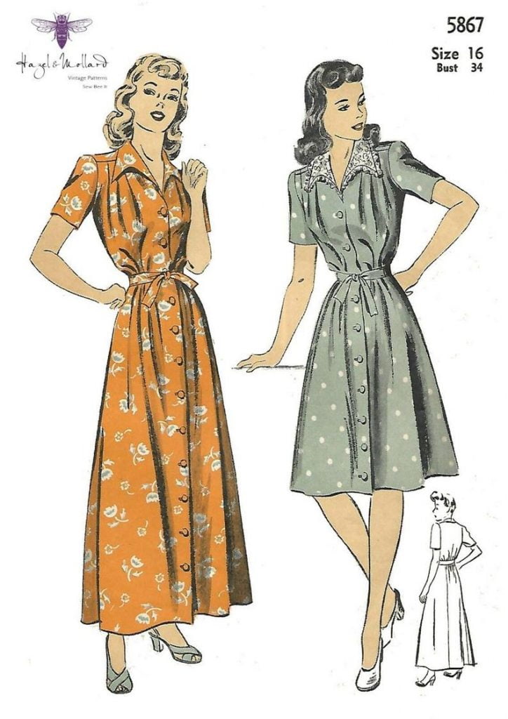 Reproduction Vintage 1940's Sewing Pattern Housecoat Robe image 0