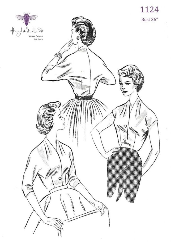 Vintage 1950's Sewing Pattern: Gorgeous Magyar Sleeved image 0