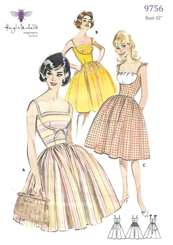 Reproduction Vintage 1960s Sewing Pattern Gathered Bodice image 0