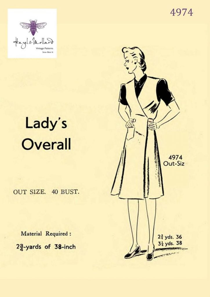 Vintage 1940's Sewing Pattern Lady's Overalls Mrs Mop image 0