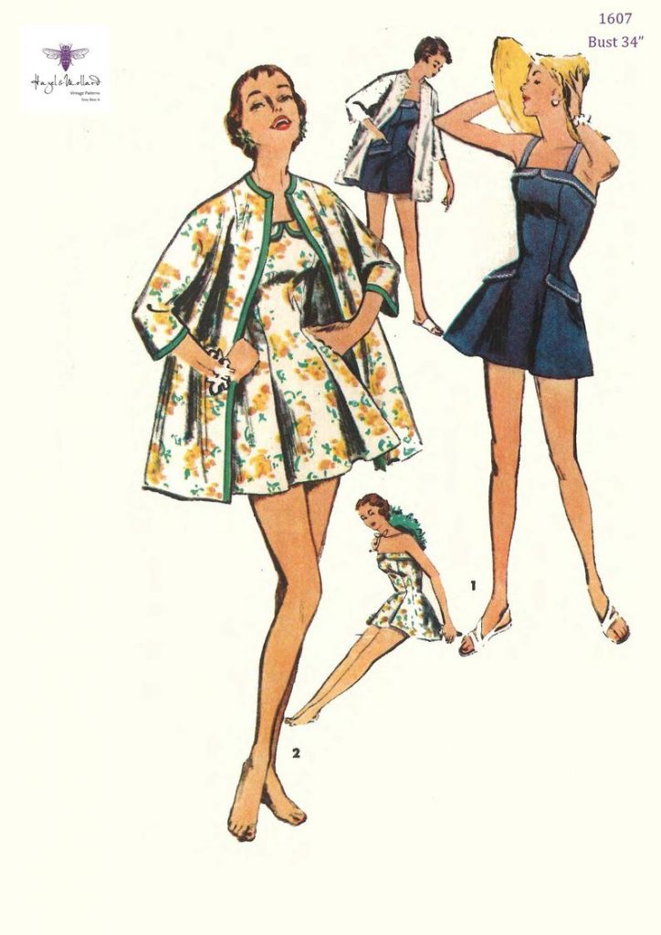 Vintage 1950's Sewing Pattern: Skirted Bathing Suit and image 0