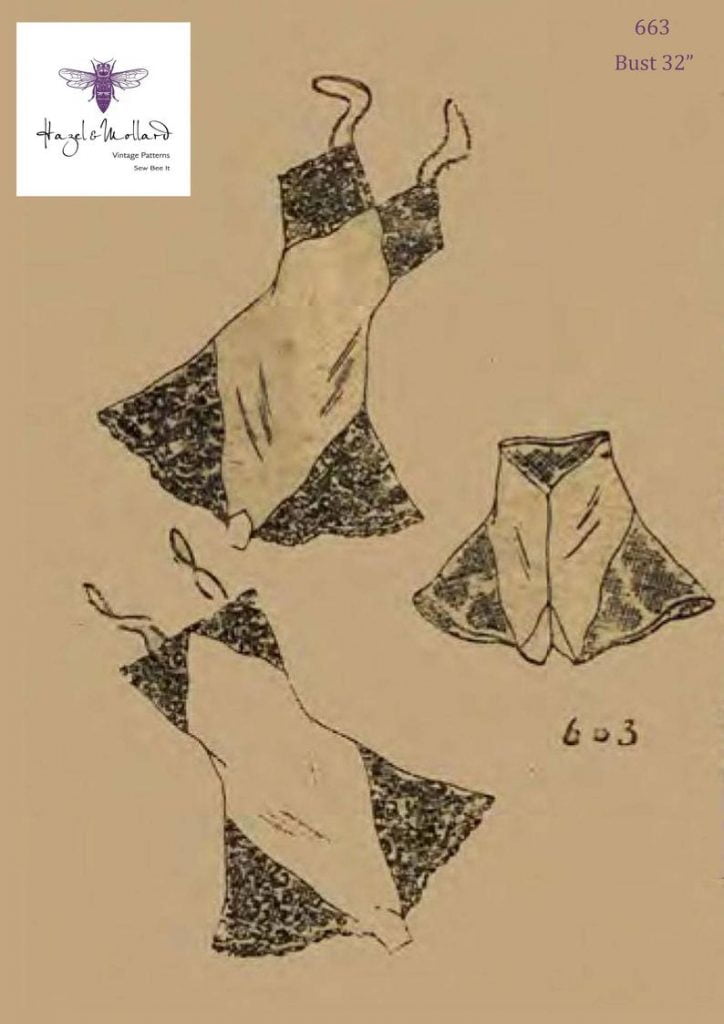 Vintage 1940's Sewing Pattern: Lingerie Lace Godet Cami image 0