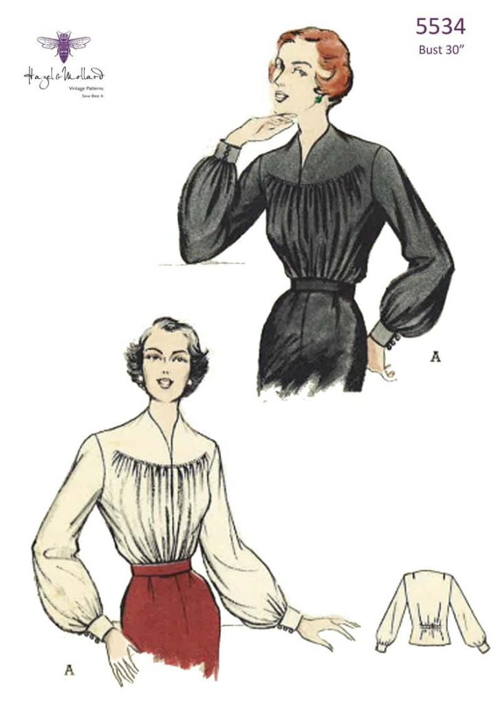 1950's Vintage Sewing Pattern: Gathered Front Slashed Yoke image 0