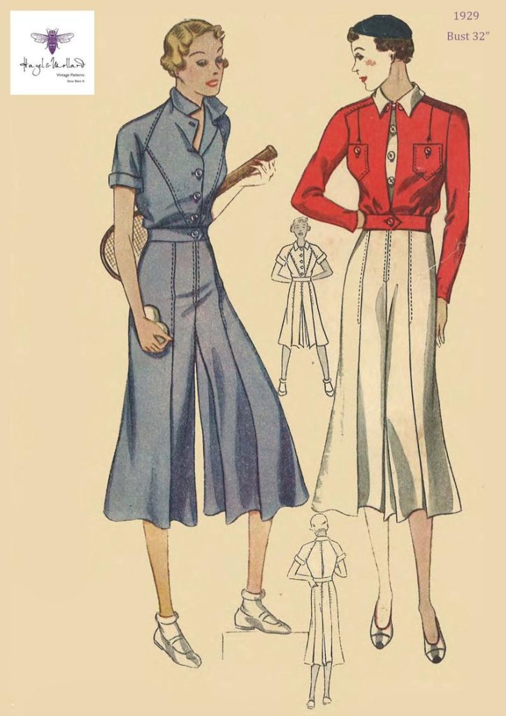 Vintage 1930's Sewing Pattern: Blouse Split Skirt & image 0