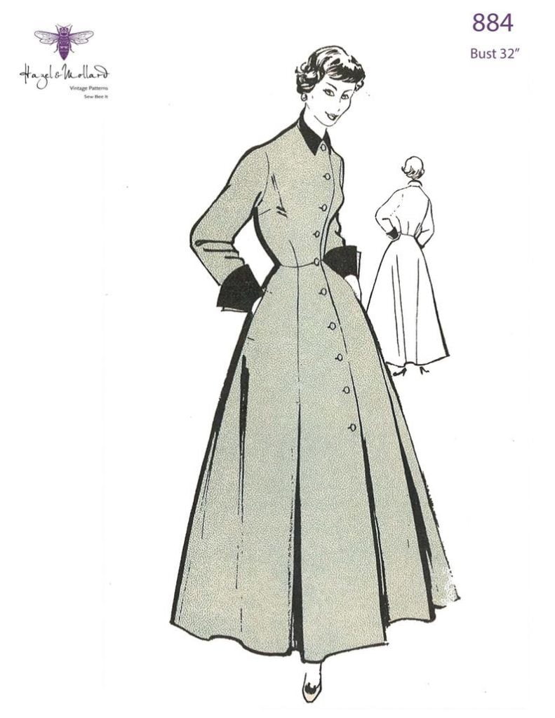 Vintage 1950's Sewing Pattern Women's House Coat Robe image 0
