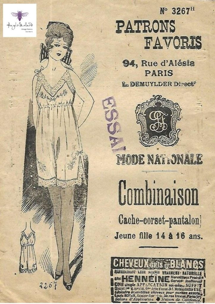 Vintage 1920's Sewing Pattern: Elegant French Lingerie image 0