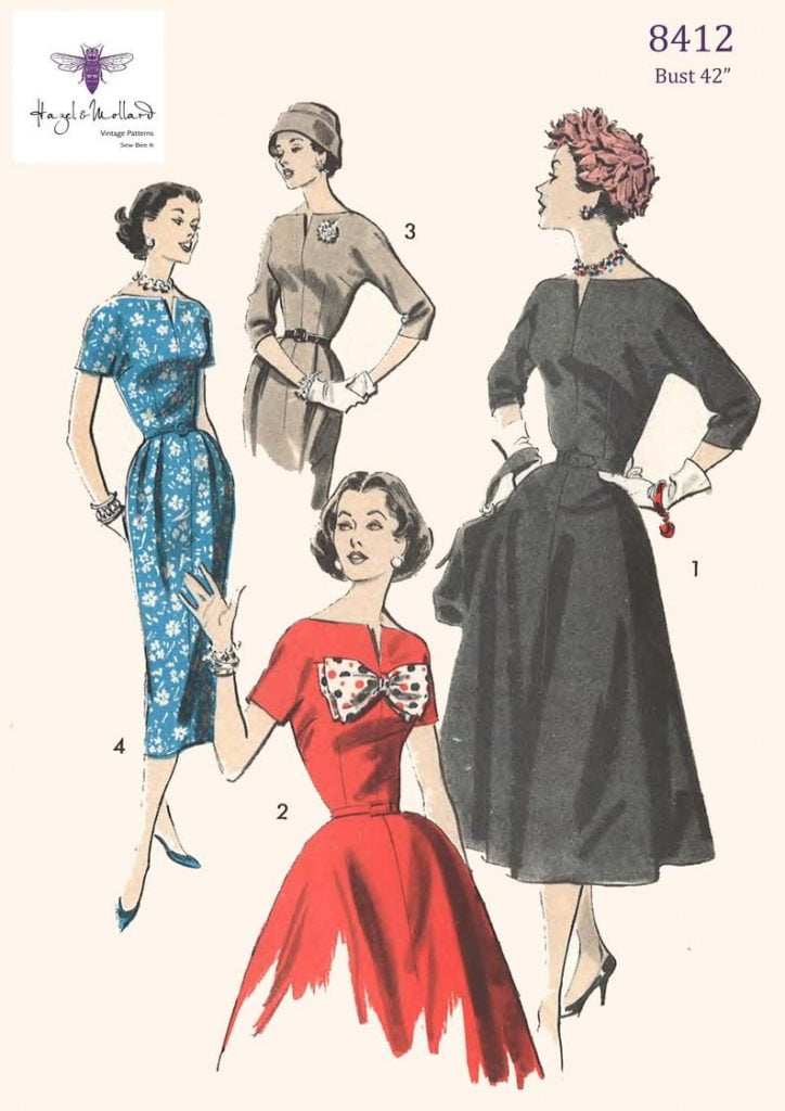 Vintage 1950's Sewing Pattern: Wiggle Sheath or Flared image 0
