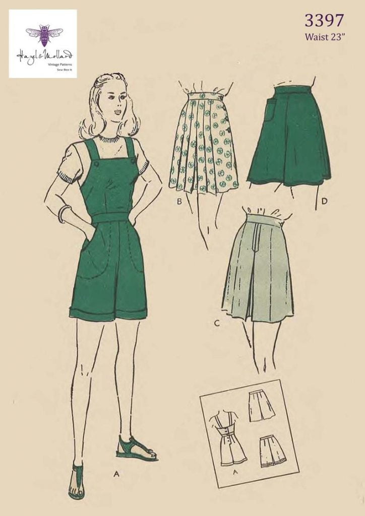 Vintage 1940's Sewing Pattern: Shorts Dungarees Overalls image 0