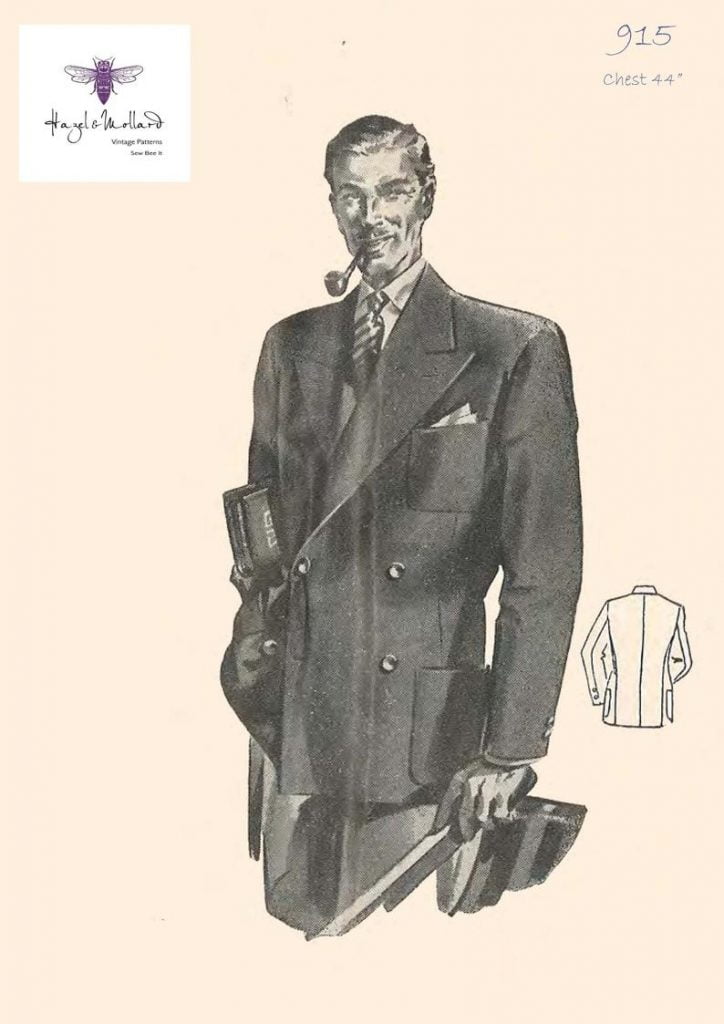 Vintage 1940's Sewing Pattern Men's Blazer Jacket image 0