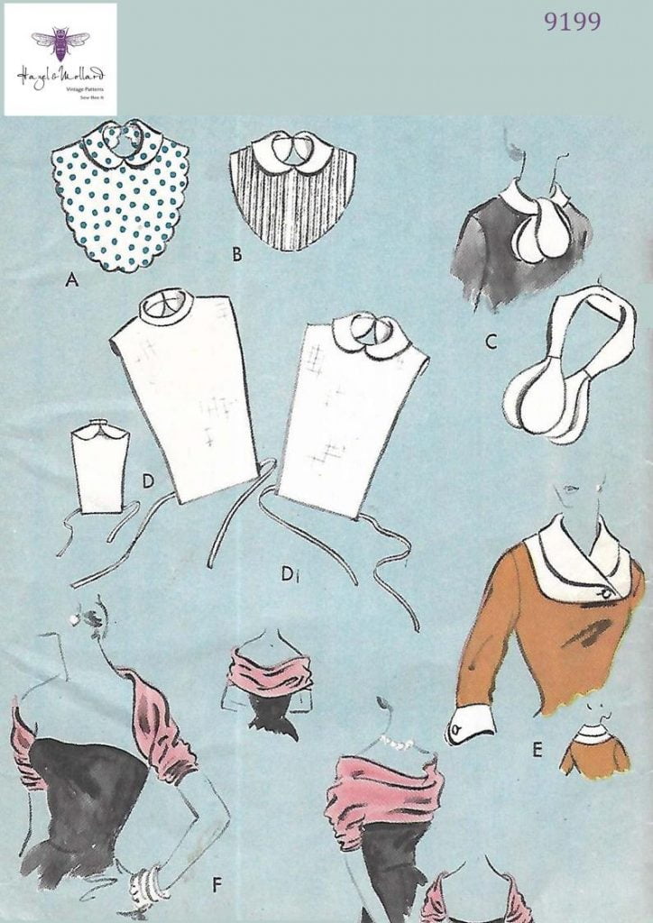 Vintage 1950's Sewing Pattern: Dickey Peter Pan Collar & image 0