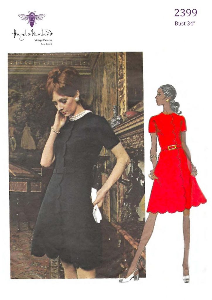 Reproduction Vintage 1970's Sewing Pattern:  Scalloped image 0