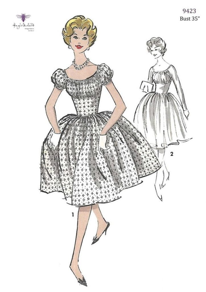 Vintage 1950's Sewing Pattern Reproduction  Marilyn Style image 0