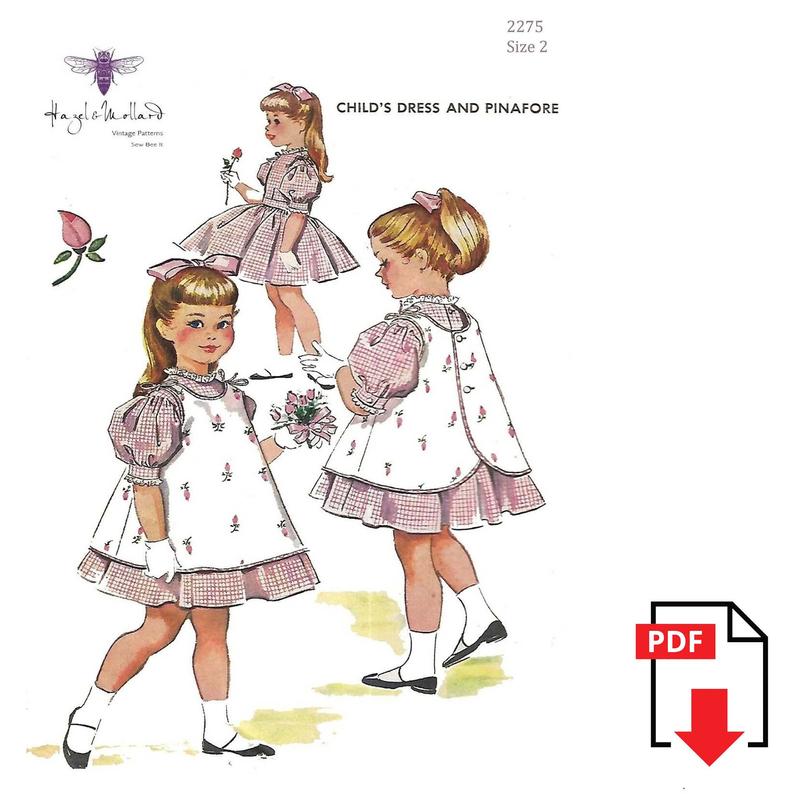 Vintage 1950's Sewing Pattern Girl's Pretty Dress & image 0