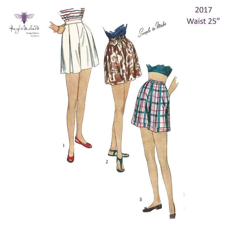 1940's Vintage Reproduction Sewing Pattern Shorts Waist image 0
