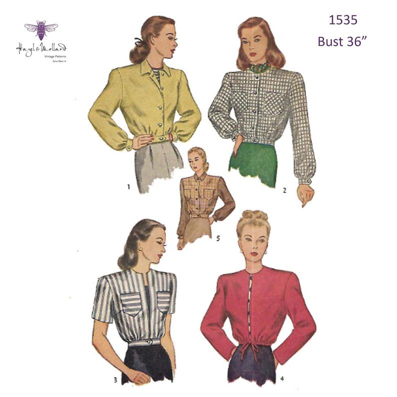 Vintage 1940's Sewing Pattern Land Girl Lumber Jacket image 0