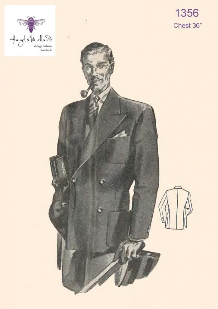 Vintage 1940's Sewing Pattern Men's Blazer Jacket image 0