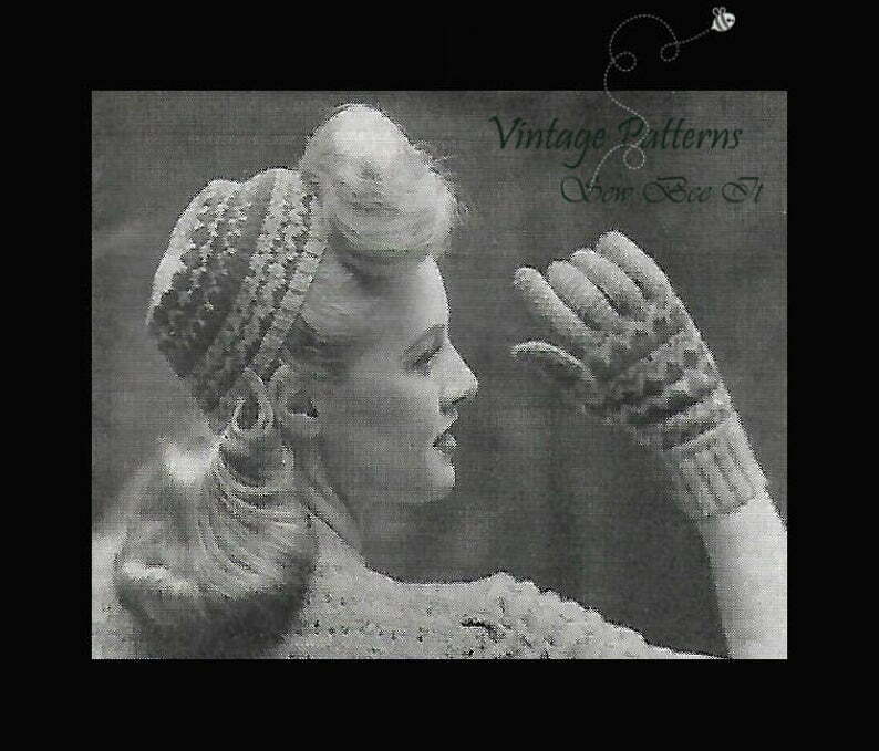 1940's Vintage Knitting Pattern: Women's Fair Isle Cap image 0