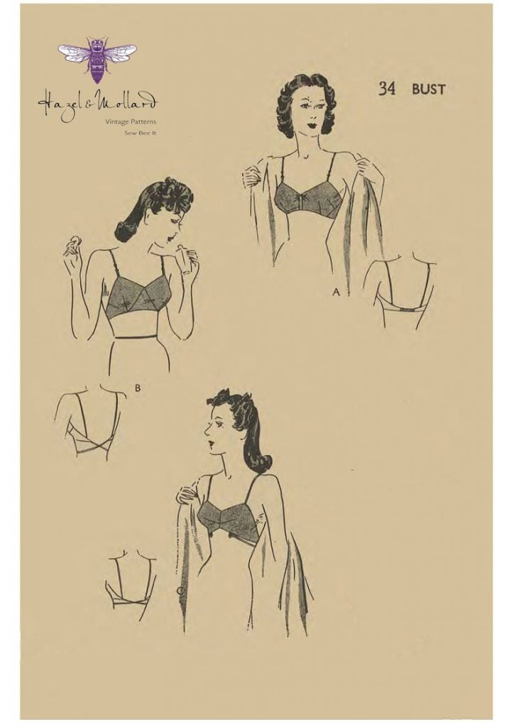 Vintage 1940's Sewing Pattern Lady's Brassieres Bra image 0