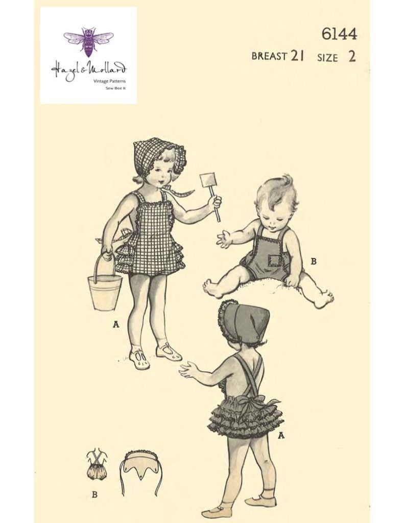 Vintage 1950's Sewing Pattern: Toddler's Frilly Beach image 0