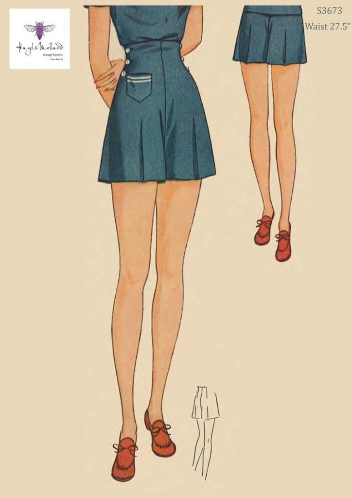 1940's Vintage Sewing Pattern High Waist Sailor Shorts image 0