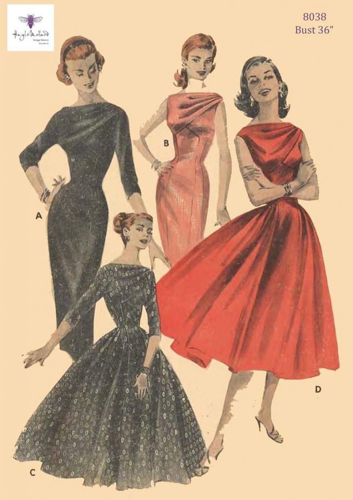Vintage 1950's Sewing Pattern Starlet Rockabilly Draped image 0