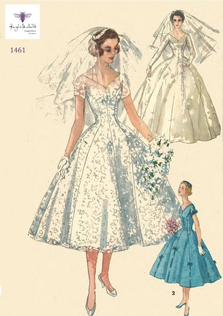 Vintage 1950's Sewing Pattern Grace Kelly Wedding Gown image 0