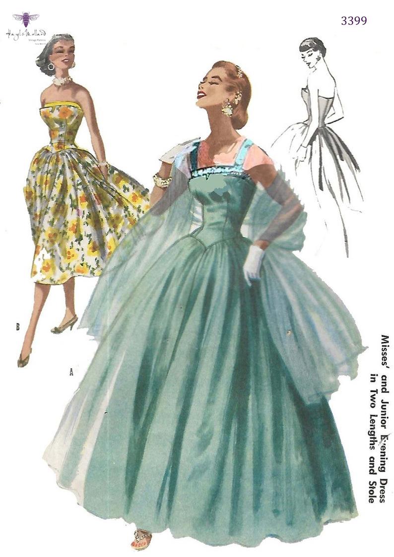1950s Evening Dress Bridal Ball Gown
