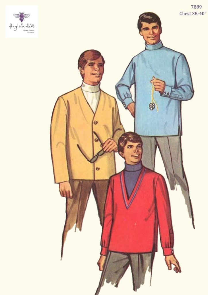Vintage 1960's Sewing Pattern: Men's Turtleneck 38" - 40"