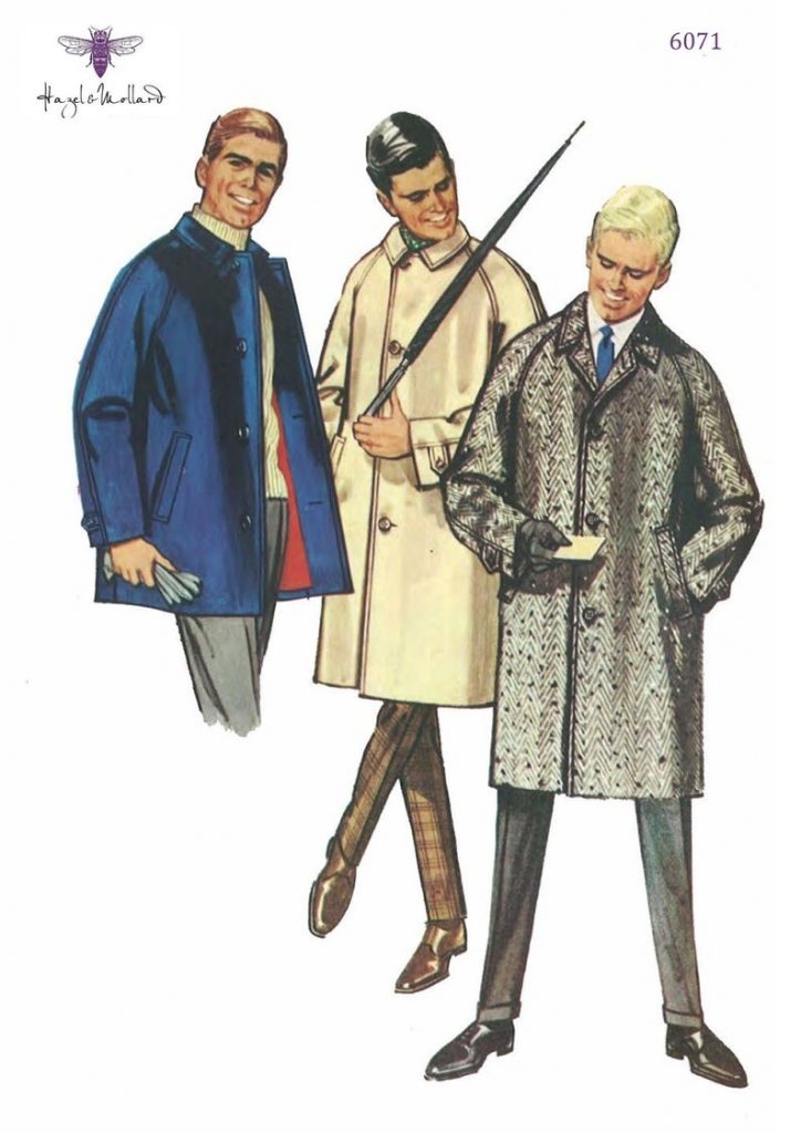 Vintage 1960's Sewing Pattern Men's Mod Coat Overcoat image 0