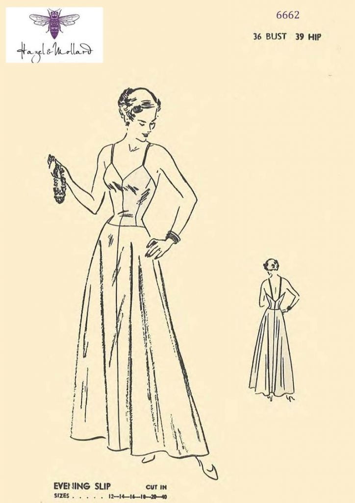 Vintage 1940's Sewing Pattern Long length Evening Slip image 0