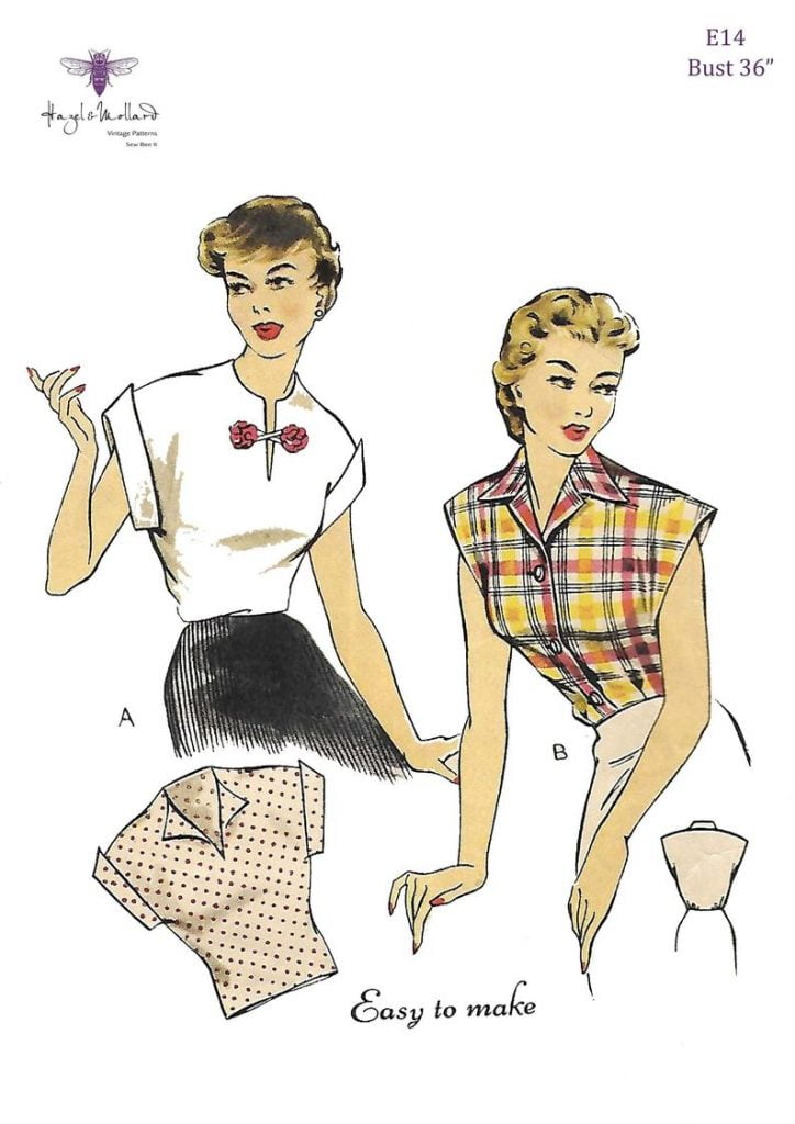 Vintage 1940's Sewing Pattern Easy Blouse Bust 36 image 0