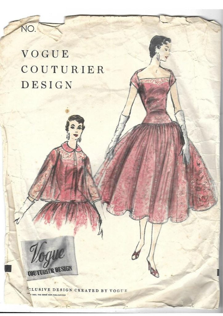 Original 1950's Vogue Couturier Design 839 Sewing Pattern image 0