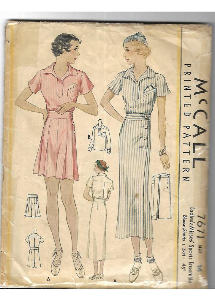 Vintage 1930's Sewing Pattern McCall 7671 ladies Sports image 0