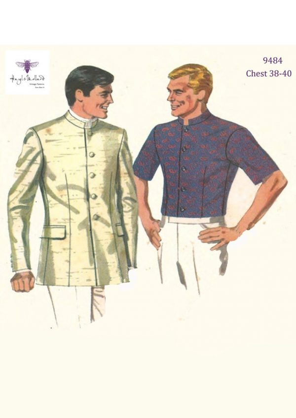 1960s Men's Nehru Beatles Jacket or Shirt Pictures Photos Patterns