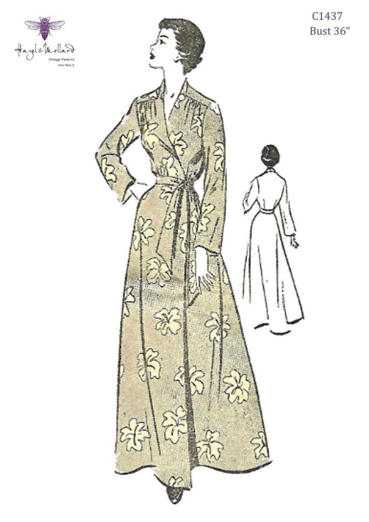 Vintage 1940's Sewing Pattern: Wrap Around Housecoat image 0