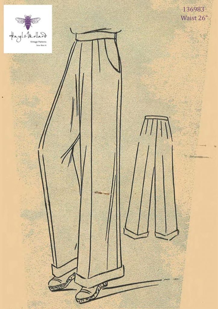 Vintage 1940's Sewing Pattern:  Women's Wide Leg image 0
