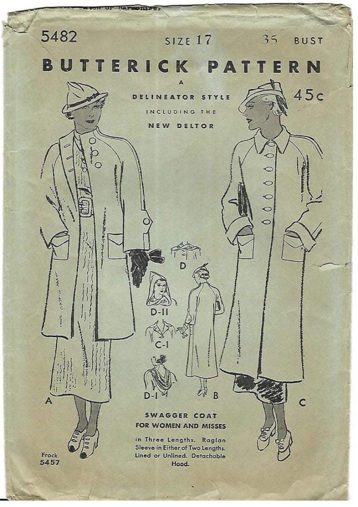 Original 1930's Vintage Sewing Pattern Butterick 5482 image 0