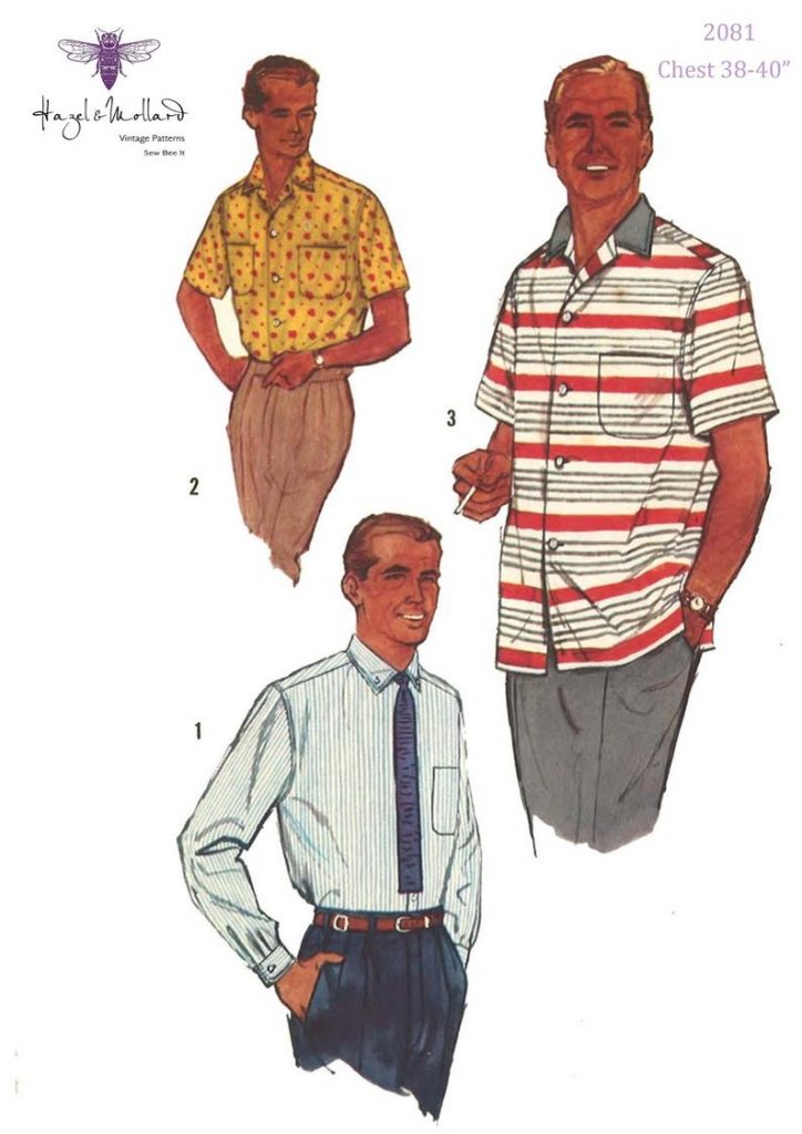 Vintage 1950's Sewing Pattern: Men's Spots Shirt  with image 0