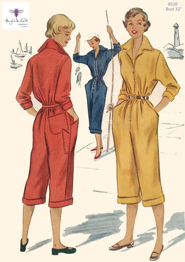 Vintage 1950's Sewing Pattern Pedal Pushers Slacks image 0