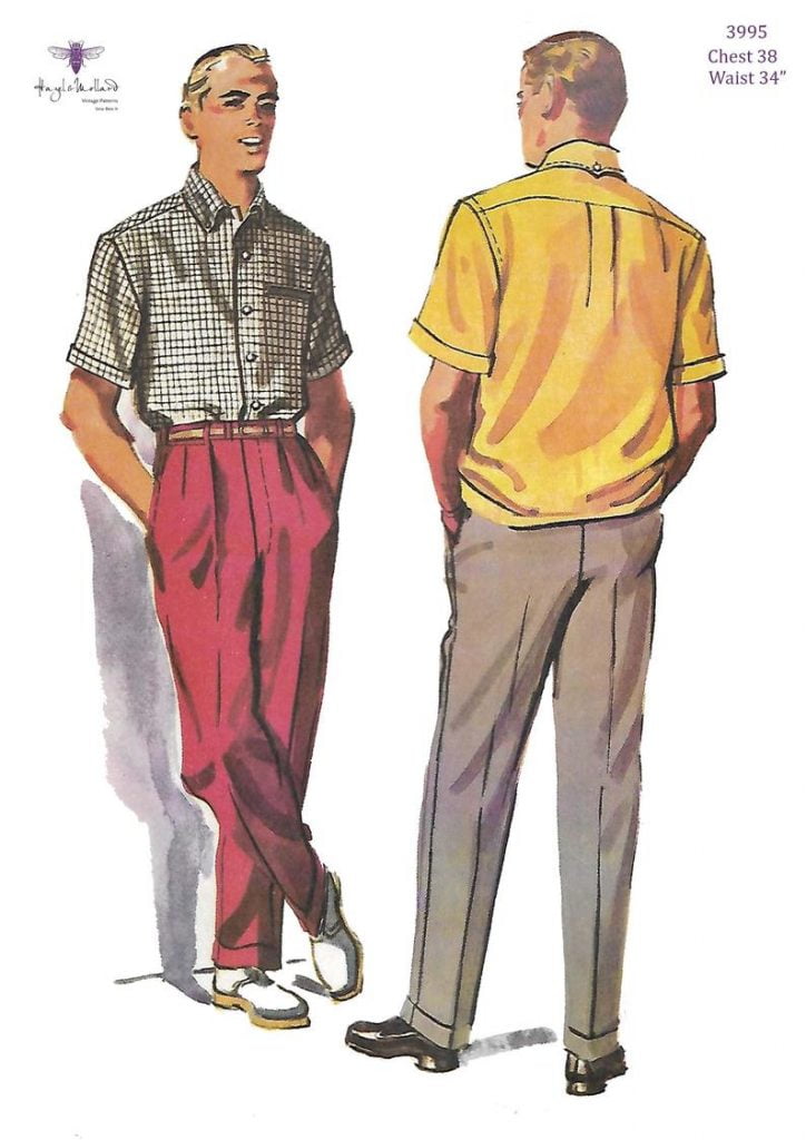 Vintage 1950's Sewing Pattern Men's Slacks Pants image 0