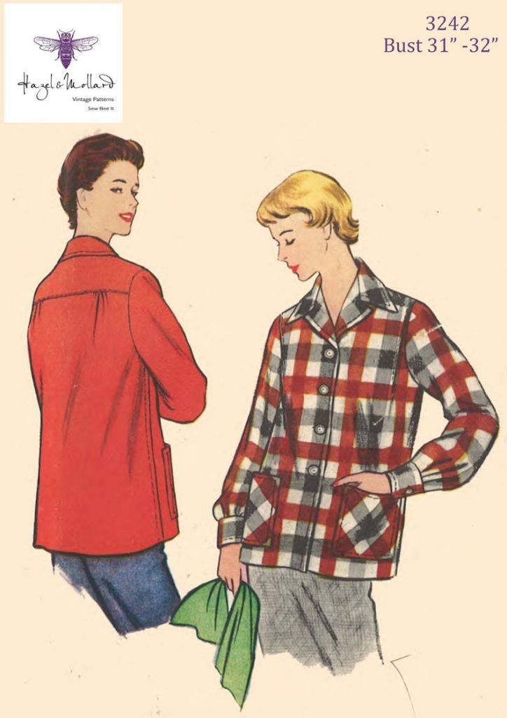 Vintage 1950's Sewing Pattern: Women's Boxed Shirt image 0